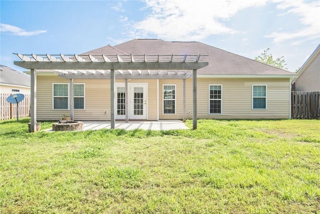 817 Granite Ln, Savannah, GA 31419 - rear view of property featuring a pergola, an outdoor fire pit, and a patio