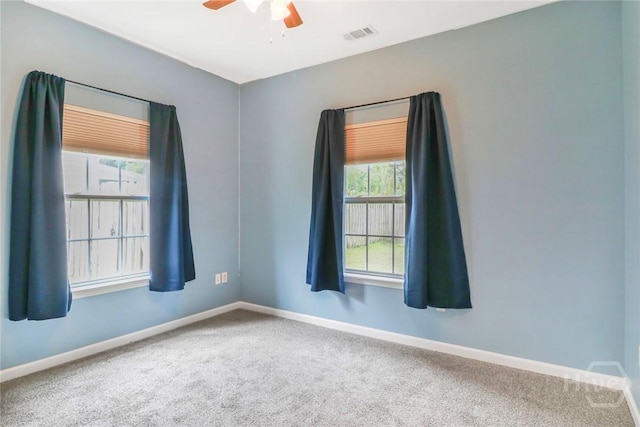 817 Granite Ln, Savannah, GA 31419 - carpeted spare room with baseboards and a ceiling fan