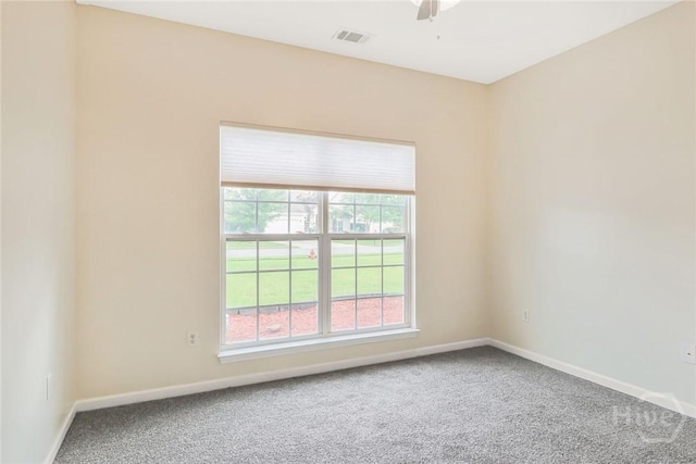 817 Granite Ln, Savannah, GA 31419 - spare room featuring carpet flooring, baseboards, and ceiling fan