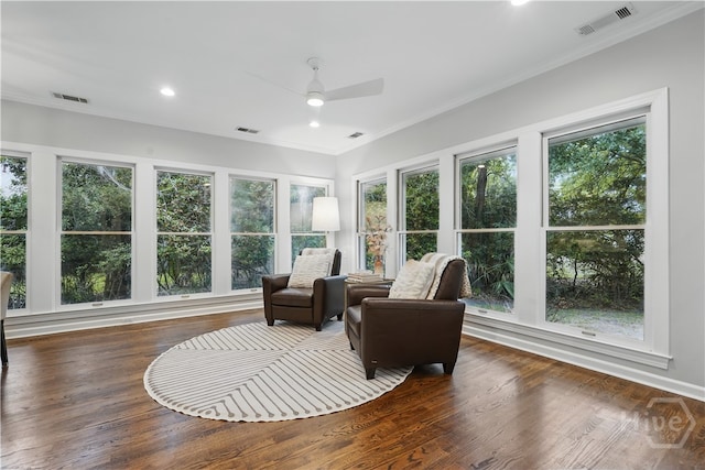 3 Benedictine Retreat Retreat, Savannah, GA 31411 - sunroom / solarium featuring healthy amount of natural light, wood finished floors, ornamental molding, and recessed lighting