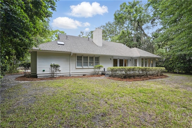 3 Benedictine Retreat Retreat, Savannah, GA 31411 - back of house with a chimney, a yard, and a shingled roof