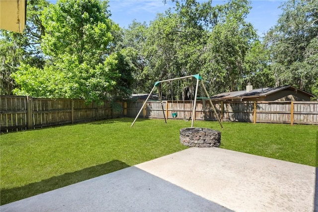 203 Whittington Dr, Savannah, GA 31419 - view of yard with a patio area and a playground
