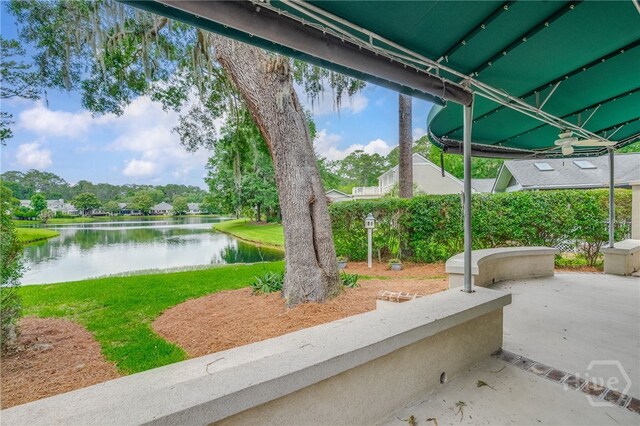 2 Franklin Creek Rd S, Savannah, GA 31411 - view of patio / terrace featuring a water view