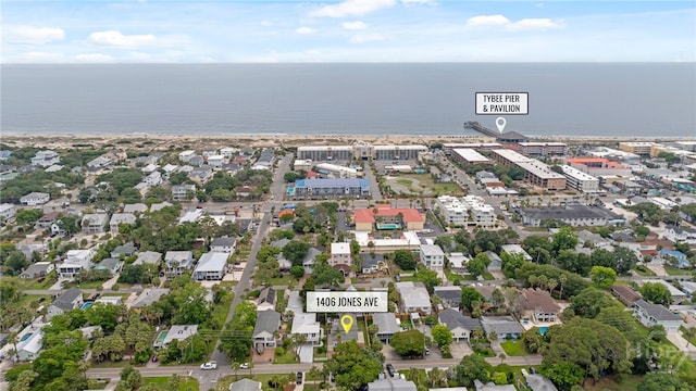 1406 Jones Ave, Tybee Island, GA 31328 - aerial view of property and surrounding area with a nearby body of water