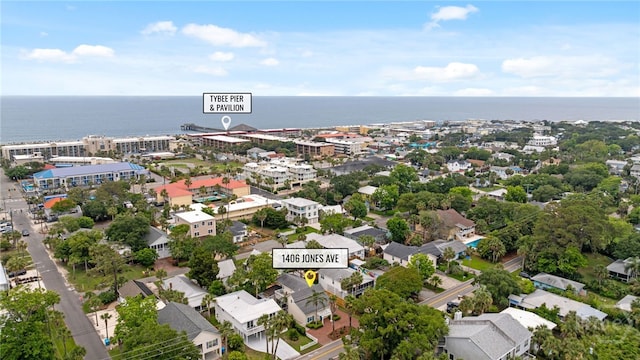 1406 Jones Ave, Tybee Island, GA 31328 - drone / aerial view of a nearby body of water