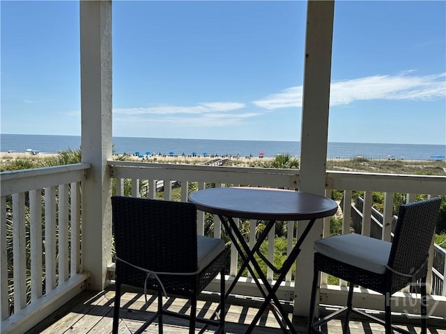 1 Center St Unit 3, Tybee Island, GA 31328 - balcony featuring a water view