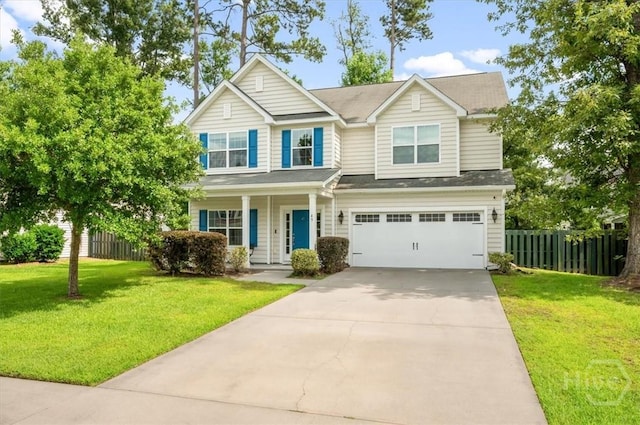 45 Glen Way, Richmond Hill, GA 31324 - view of front of house with concrete driveway, a garage, and covered porch