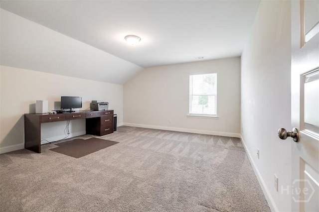 202 Thatcher St, Guyton, GA 31312 - office space with carpet, vaulted ceiling, and baseboards