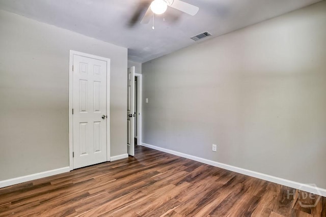 1522 Marcy Cir, Savannah, GA 31406 - unfurnished room featuring wood finished floors, ceiling fan, and baseboards