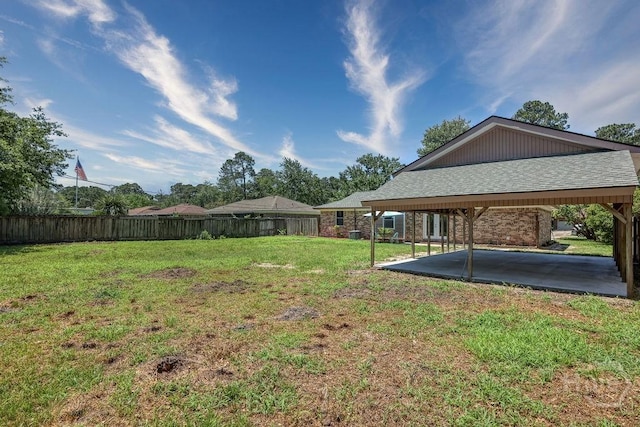 1522 Marcy Cir, Savannah, GA 31406 - view of yard with a patio area and a carport