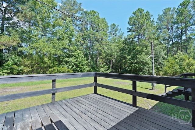 132 Waymaker Dr, Midway, GA 31320 - wooden deck featuring a lawn