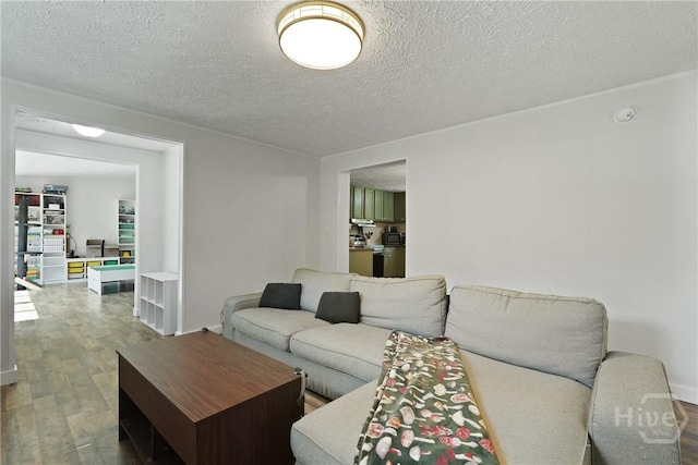 132 Waymaker Dr, Midway, GA 31320 - living room featuring wood finished floors and a textured ceiling