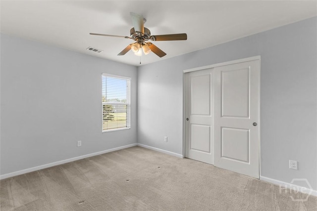 4 Crest View Cir, Pooler, GA 31322 - unfurnished bedroom featuring carpet flooring, baseboards, a closet, and ceiling fan