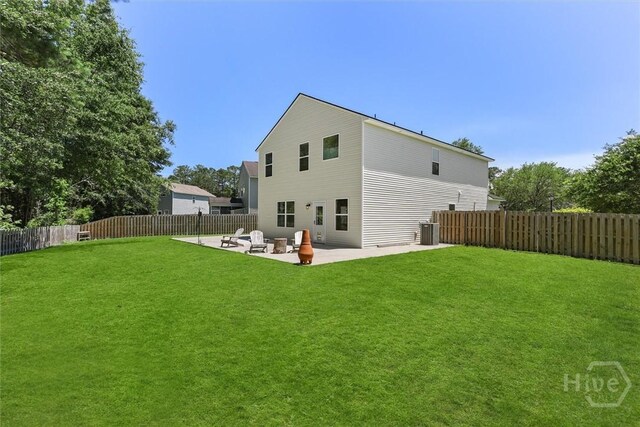4 Crest View Cir, Pooler, GA 31322 - back of property with a patio area and central air condition unit