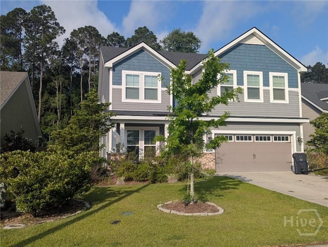 32 Brookhaven Dr, Savannah, GA 31407 - craftsman-style home featuring concrete driveway, a garage, and a front yard