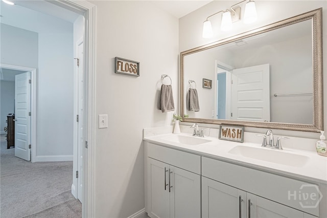 32 Brookhaven Dr, Savannah, GA 31407 - bathroom featuring double vanity and baseboards