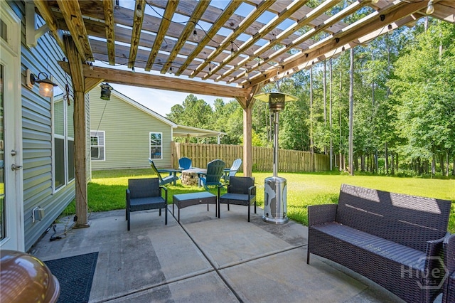 32 Brookhaven Dr, Savannah, GA 31407 - view of patio featuring a pergola and an outdoor living space
