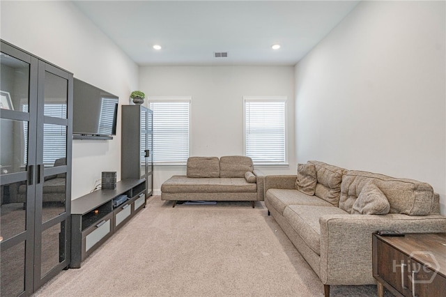 32 Brookhaven Dr, Savannah, GA 31407 - living room featuring light colored carpet and recessed lighting