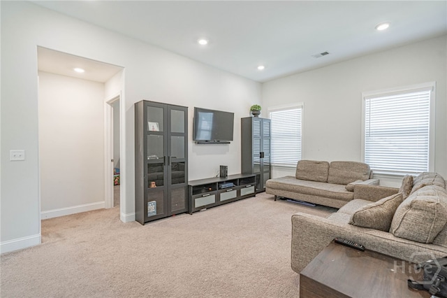 32 Brookhaven Dr, Savannah, GA 31407 - living room featuring carpet flooring and recessed lighting