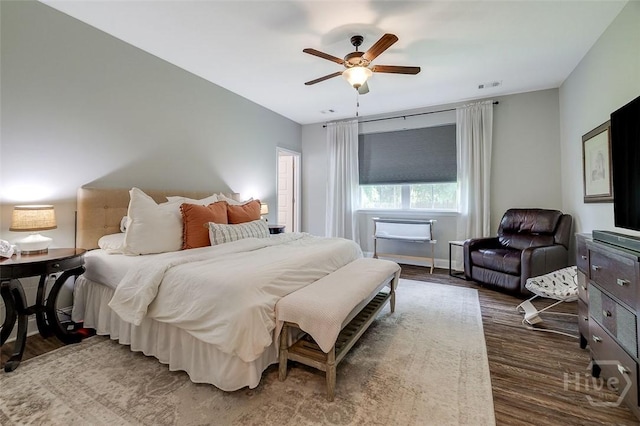 109 Amelia Ct, Guyton, GA 31312 - bedroom featuring wood finished floors and ceiling fan