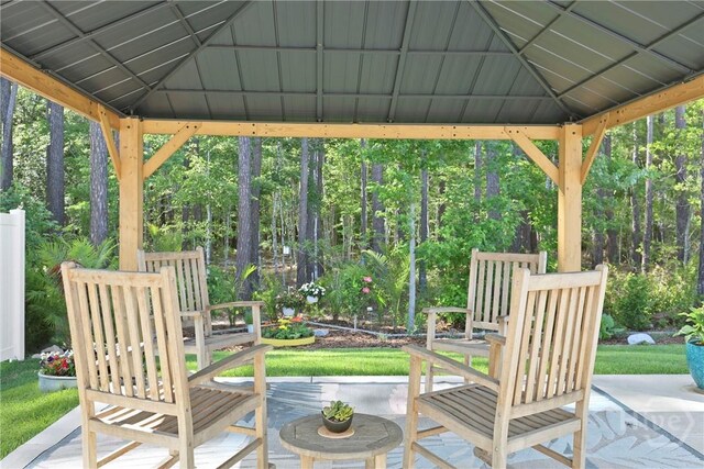 235 Cromer St, Savannah, GA 31407 - view of patio with a gazebo