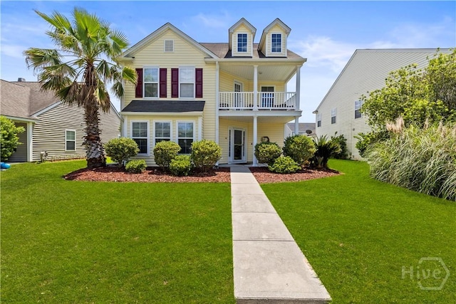 46 Central Park Way, Savannah, GA 31407 - view of front of house featuring a front yard and a balcony