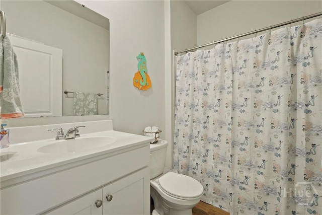 116 Fremont Ln, Pooler, GA 31322 - full bathroom featuring vanity, toilet, and a shower with curtain