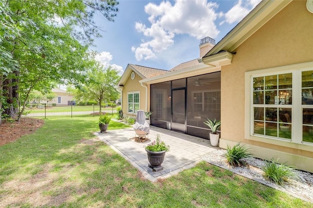 2 Iron Gate Ct, Pooler, GA 31322 - view of yard with a patio and a sunroom