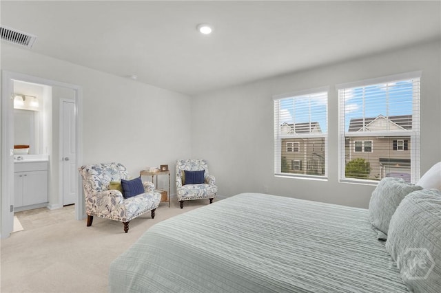 142 Benelli Dr, Pooler, GA 31322 - bedroom with light colored carpet and connected bathroom