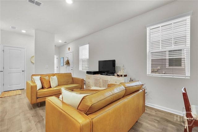 142 Benelli Dr, Pooler, GA 31322 - living room with light wood-style floors, recessed lighting, and baseboards