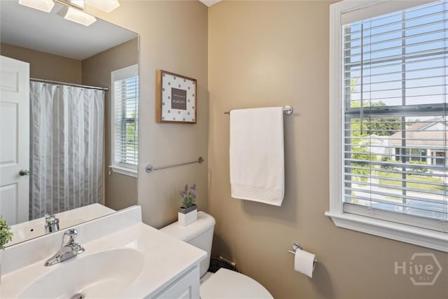 43 Godley Park Way, Savannah, GA 31407 - bathroom featuring vanity, toilet, and curtained shower