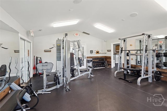 43 Godley Park Way, Savannah, GA 31407 - exercise room featuring vaulted ceiling