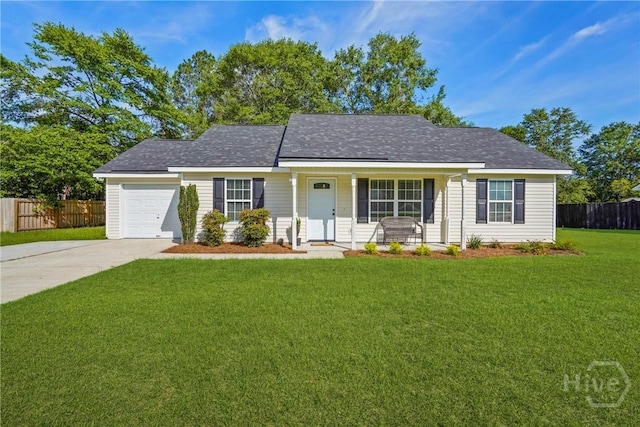 210 Walker Dr, Guyton, GA 31312 - ranch-style home featuring concrete driveway, a porch, and a garage