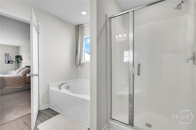 22 Stetson Dr, Savannah, GA 31419 - full bathroom with connected bathroom, a stall shower, and a garden tub