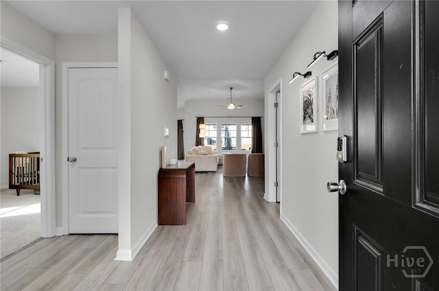 22 Stetson Dr, Savannah, GA 31419 - corridor with light wood-style floors, baseboards, and recessed lighting