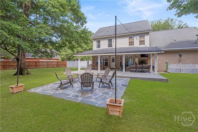 117 Myrtlewood Dr, Guyton, GA 31312 - rear view of house with a patio and a shingled roof