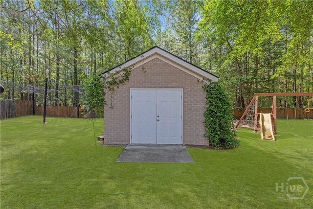 117 Myrtlewood Dr, Guyton, GA 31312 - view of outdoor structure featuring a playground