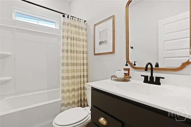 137 Binscombe Ln, Pooler, GA 31322 - full bathroom with vanity, shower / bathtub combination with curtain, and toilet