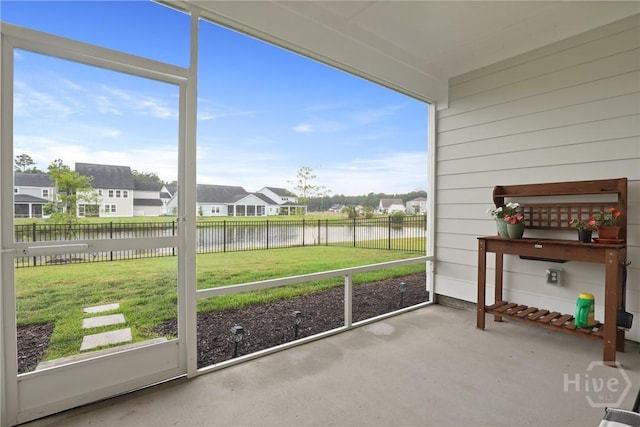 137 Binscombe Ln, Pooler, GA 31322 - sunroom / solarium with a water view and a residential view