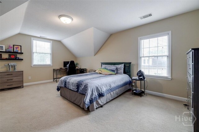 101 Sabal Ln, Savannah, GA 31405 - bedroom with carpet, vaulted ceiling, and baseboards