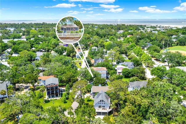14 Bright St, Tybee Island, GA 31328 - bird's eye view of a tree filled landscape and a large body of water