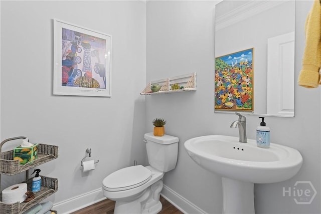 117 Quince St, Pooler, GA 31322 - bathroom featuring wood finished floors, baseboards, and toilet