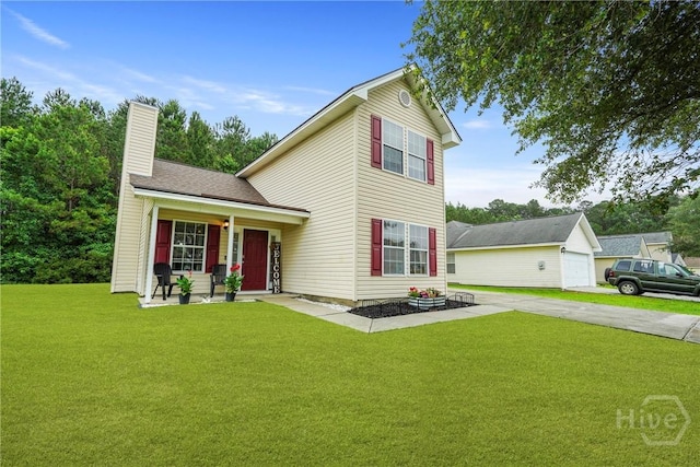 21 Hawser Way, Port Wentworth, GA 31407 - traditional-style home with a front lawn and a chimney