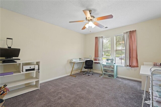 21 Hawser Way, Port Wentworth, GA 31407 - office space featuring ceiling fan, carpet flooring, a textured ceiling, and baseboards
