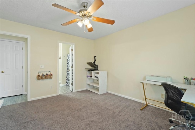 21 Hawser Way, Port Wentworth, GA 31407 - carpeted home office featuring a ceiling fan and baseboards