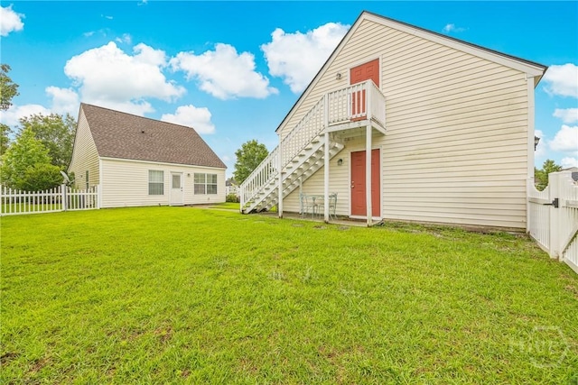 1 Westbourne Way, Savannah, GA 31407 - rear view of property with stairway