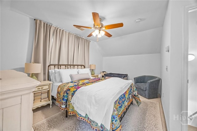 1 Westbourne Way, Savannah, GA 31407 - carpeted bedroom with ceiling fan and lofted ceiling