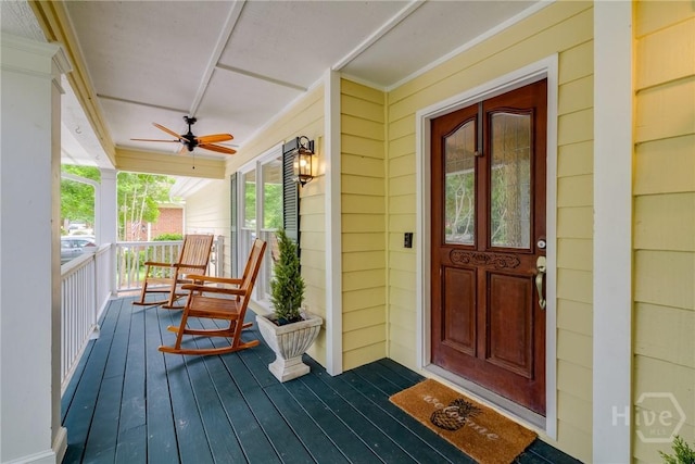 103 W Gazebo Ln, Savannah, GA 31410 - property entrance with covered porch and ceiling fan