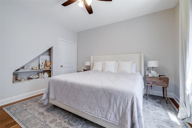 115 Daisy Ct, Savannah, GA 31404 - bedroom with wood finished floors, baseboards, and a ceiling fan