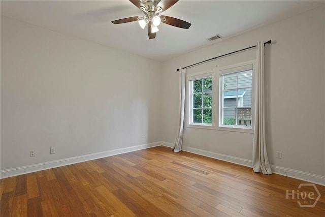 115 Daisy Ct, Savannah, GA 31404 - empty room featuring ceiling fan, light wood finished floors, and baseboards